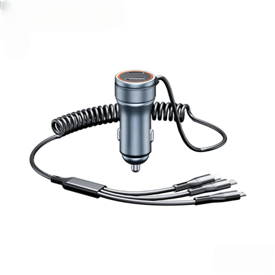 Cable ilə USB A və C avtomobil şarj cihazı